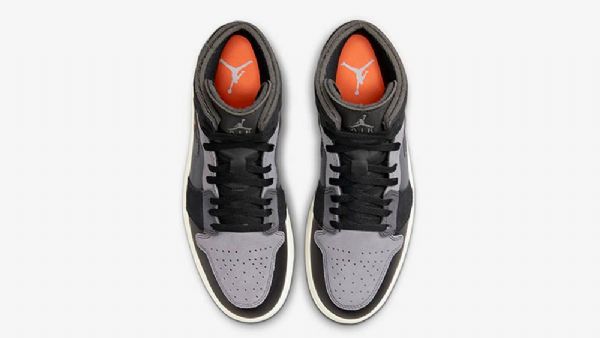 Boty Nike Air Jordan 1 Mid Tops Inside Out Pro Ženy Černo-šedá