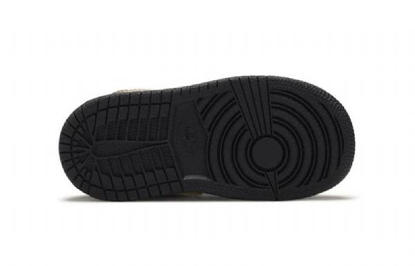 Boty Nike Air Jordan 1 Mid Tops Patent Td Pro Děti Černá Zlatý
