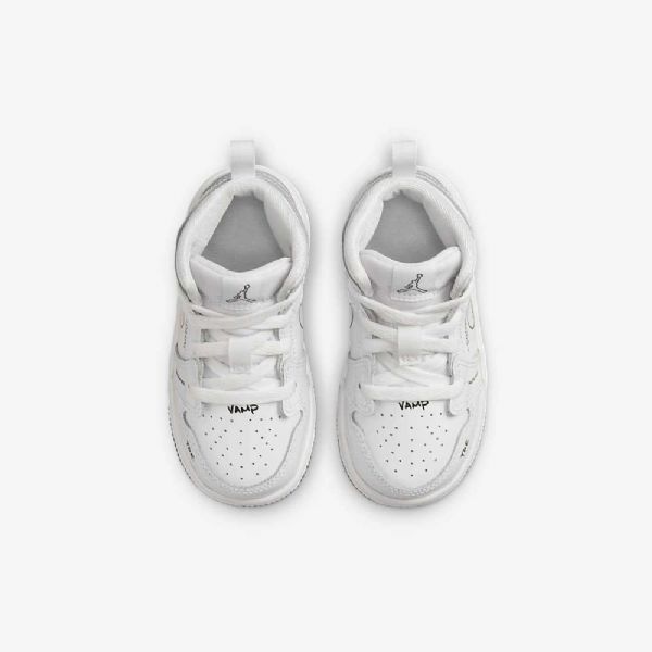 Boty Nike Air Jordan 1 Mid Tops Pro Děti Bílá Černá