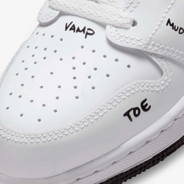 Boty Nike Air Jordan 1 Mid Tops Pro Děti Bílá Černá