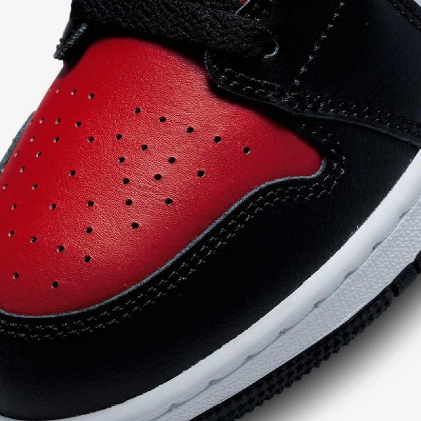 Boty Nike Air Jordan 1 Mid Tops Pro Děti Černá Bílý Červený