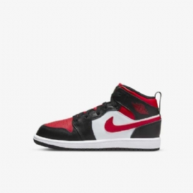 Boty Nike Air Jordan 1 Mid Tops Pro Děti Černá Bílý Červený