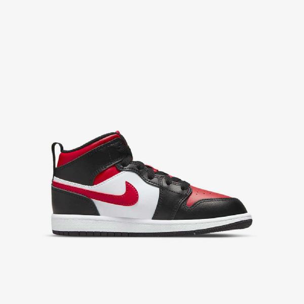 Boty Nike Air Jordan 1 Mid Tops Pro Děti Černá Bílý Červený
