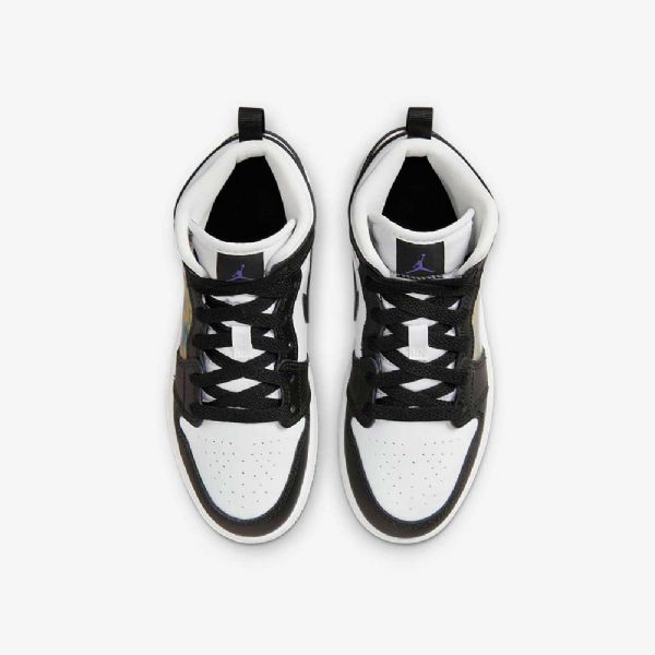 Boty Nike Air Jordan 1 Mid Tops Pro Děti Černá Červený Dark