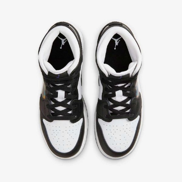 Boty Nike Air Jordan 1 Mid Tops Pro Děti Černá Červený Dark