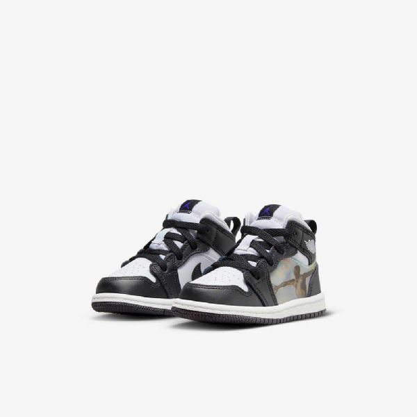 Boty Nike Air Jordan 1 Mid Tops Pro Děti Černá Červený Dark
