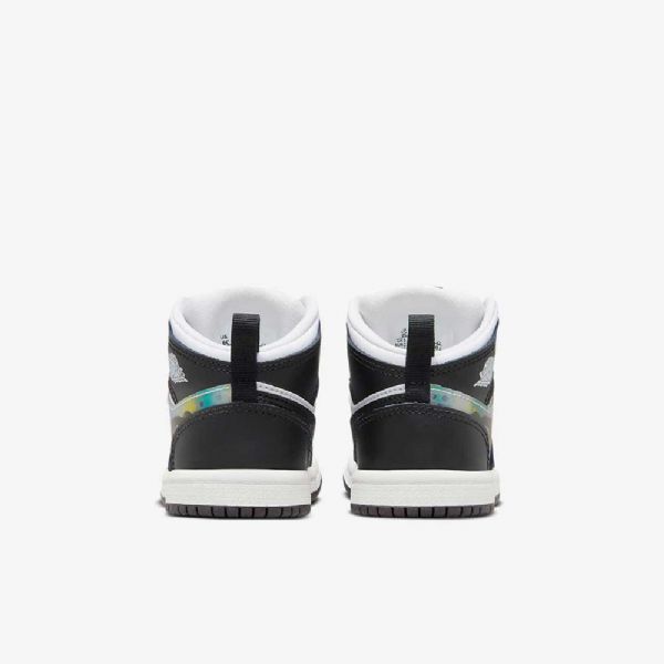 Boty Nike Air Jordan 1 Mid Tops Pro Děti Černá Červený Dark