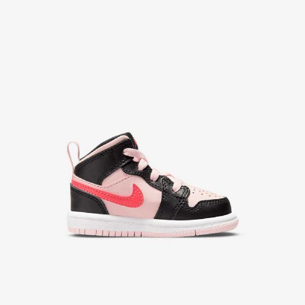 Boty Nike Air Jordan 1 Mid Tops Pro Děti Růžový Černá
