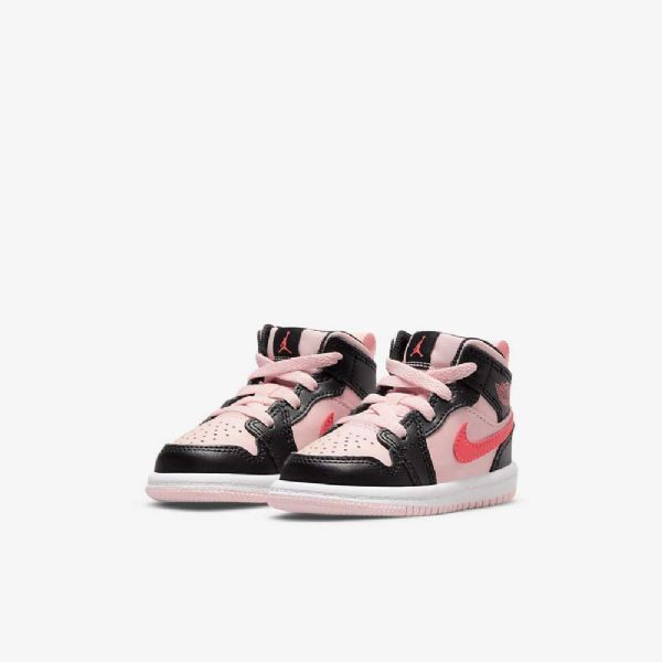 Boty Nike Air Jordan 1 Mid Tops Pro Děti Růžový Černá