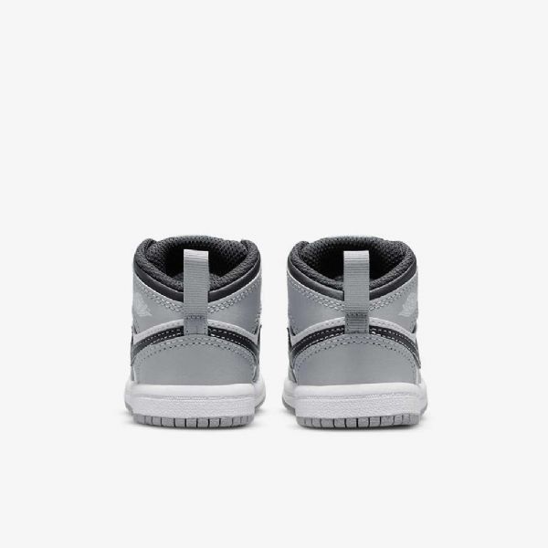 Boty Nike Air Jordan 1 Mid Tops Pro Děti Světle Šedá Bílá