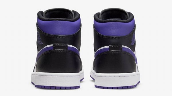 Boty Nike Air Jordan 1 Mid Tops Pro Ženy Bílá Černá Fialová