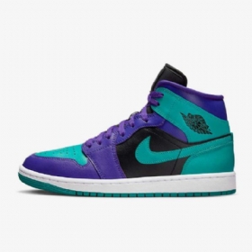 Boty Nike Air Jordan 1 Mid Tops Pro Ženy Nachový Černá Bílý