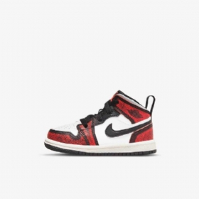 Boty Nike Air Jordan 1 Mid Tops Se Pro Děti Černá Bílý