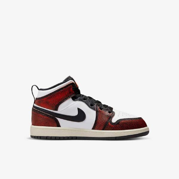 Boty Nike Air Jordan 1 Mid Tops Se Pro Děti Černá Bílý