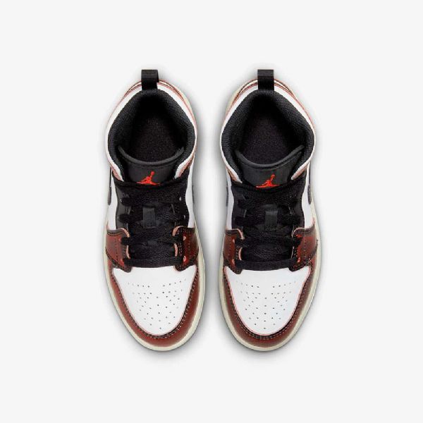 Boty Nike Air Jordan 1 Mid Tops Se Pro Děti Černá Bílý