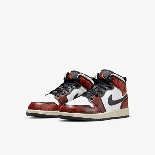 Boty Nike Air Jordan 1 Mid Tops Se Pro Děti Černá Bílý