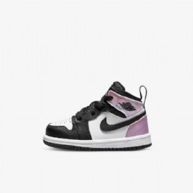 Boty Nike Air Jordan 1 Mid Tops Se Pro Děti Černá Bílý Coral