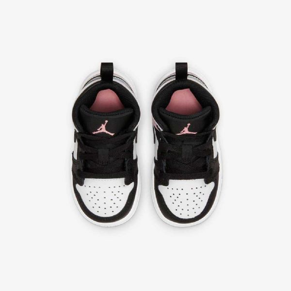 Boty Nike Air Jordan 1 Mid Tops Se Pro Děti Černá Bílý Coral