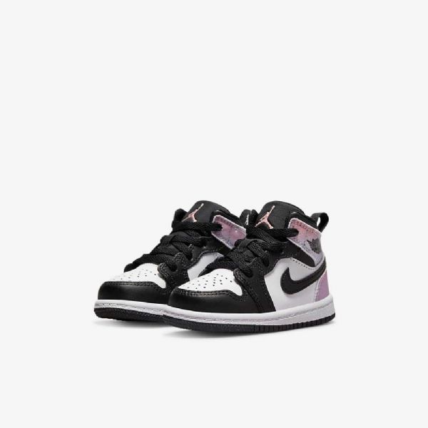 Boty Nike Air Jordan 1 Mid Tops Se Pro Děti Černá Bílý Coral