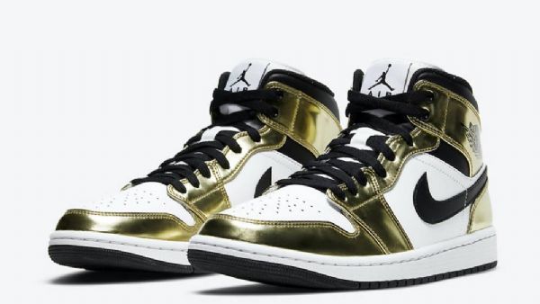Boty Nike Air Jordan 1 Mid Tops Se Pro Muže Zlaté
