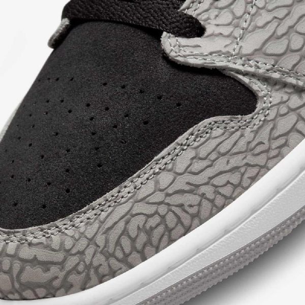 Boty Nike Air Jordan 1 Mid Tops Se Pro Ženy Černá Bílá Světle Šedá Červená