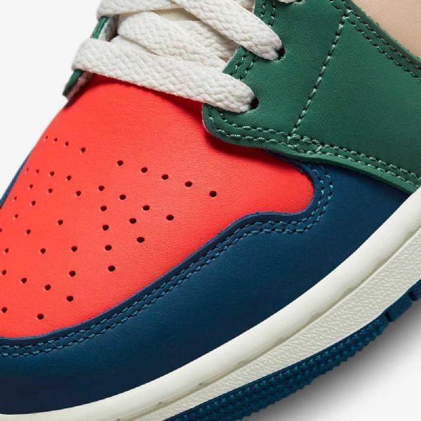 Boty Nike Air Jordan 1 Mid Tops Se Pro Ženy Modrá Červená