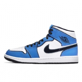 Boty Nike Air Jordan 1 Mid Tops Se Signal Pro Muže Modré