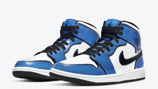 Boty Nike Air Jordan 1 Mid Tops Se Signal Pro Ženy Modré