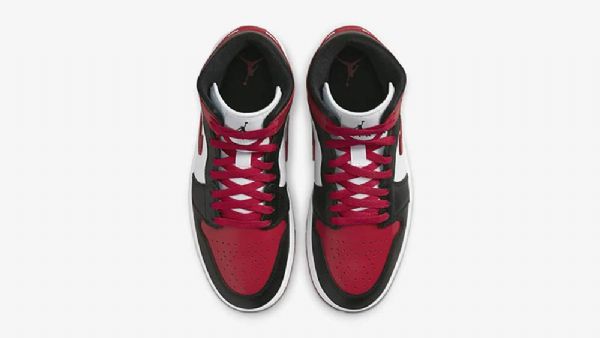 Boty Nike Air Jordan 1 Mid Tops Se Širokou Špičkou Pro Ženy Černá Bílý Burgundy