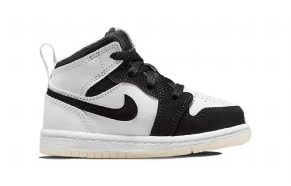 Boty Nike Air Jordan 1 Mid Tops Se Td Pro Děti Černá Bílý