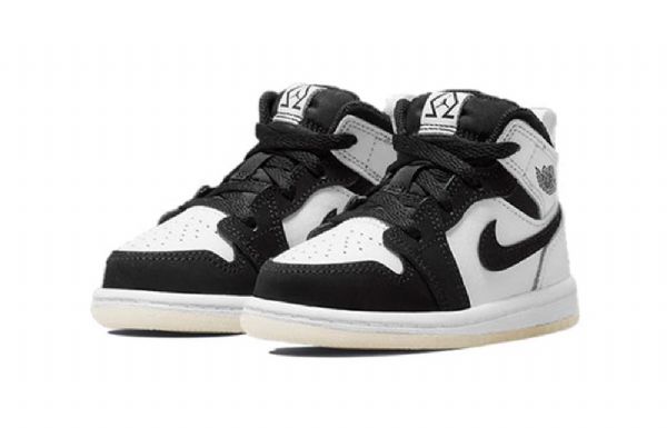 Boty Nike Air Jordan 1 Mid Tops Se Td Pro Děti Černá Bílý