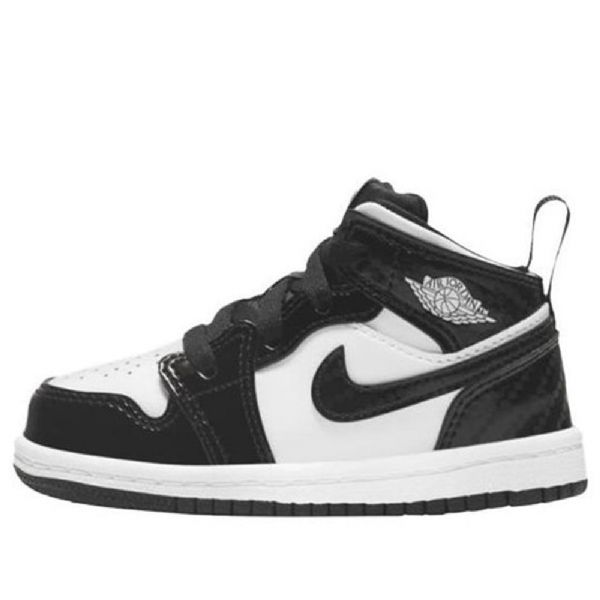 Boty Nike Air Jordan 1 Mid Tops Se Td Pro Děti Černá Bílý