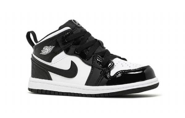 Boty Nike Air Jordan 1 Mid Tops Se Td Pro Děti Černá Bílý