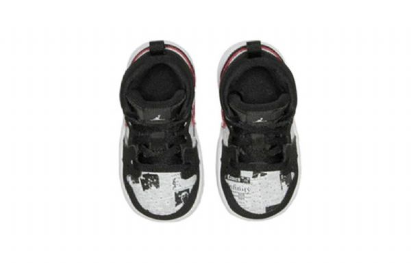 Boty Nike Air Jordan 1 Mid Tops Se Td Pro Děti Černá Červený