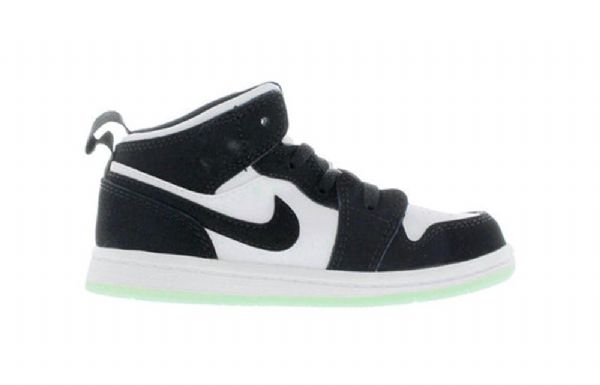Boty Nike Air Jordan 1 Mid Tops Se Td Pro Děti Černá Zelená Červený
