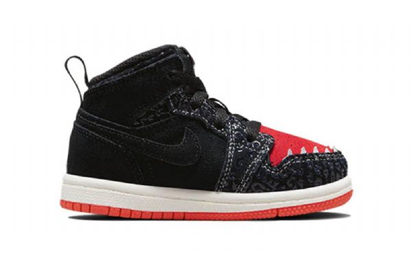 Boty Nike Air Jordan 1 Mid Tops Se Td Pro Děti Černé