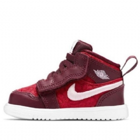 Boty Nike Air Jordan 1 Mid Tops Se Td Pro Děti Červené