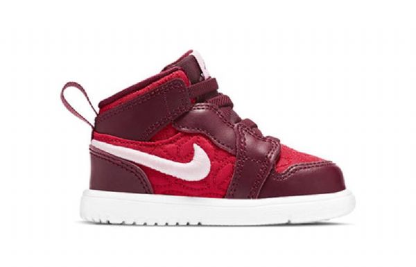 Boty Nike Air Jordan 1 Mid Tops Se Td Pro Děti Červené