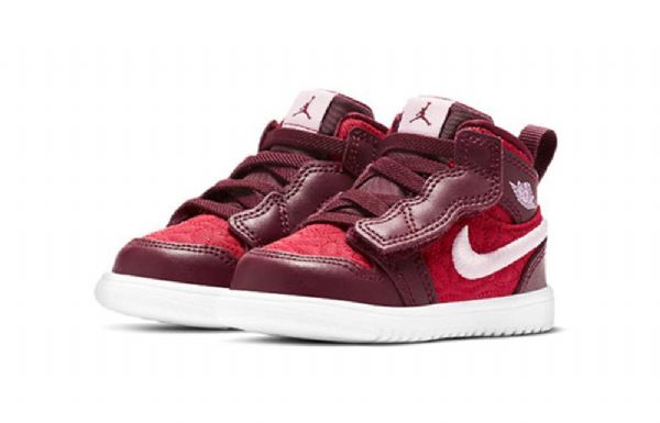 Boty Nike Air Jordan 1 Mid Tops Se Td Pro Děti Červené