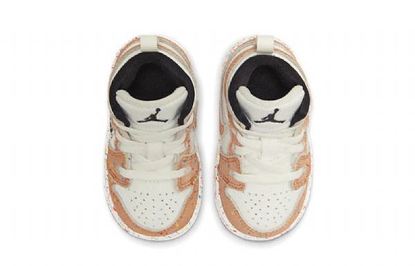 Boty Nike Air Jordan 1 Mid Tops Se Td Pro Děti Khaki Bílé