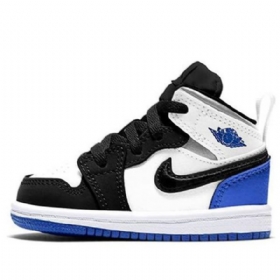 Boty Nike Air Jordan 1 Mid Tops Se Td Pro Děti Royal Modrý Černá