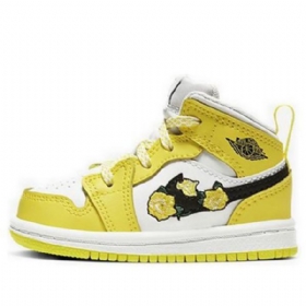 Boty Nike Air Jordan 1 Mid Tops Se Td Pro Děti Růžový Žlutá
