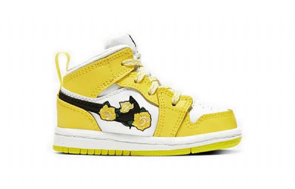 Boty Nike Air Jordan 1 Mid Tops Se Td Pro Děti Růžový Žlutá