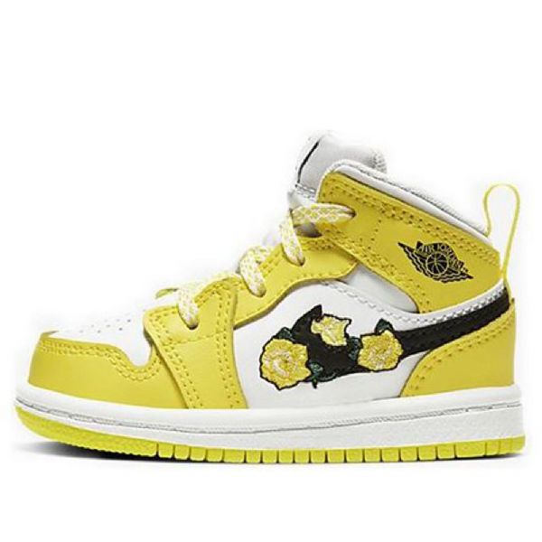 Boty Nike Air Jordan 1 Mid Tops Se Td Pro Děti Růžový Žlutá
