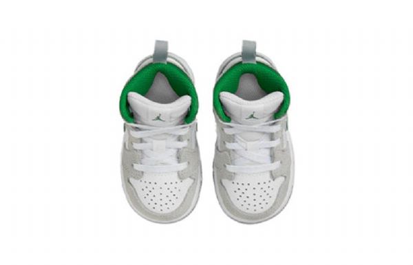 Boty Nike Air Jordan 1 Mid Tops Se Td Pro Děti Šedozelené