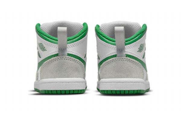 Boty Nike Air Jordan 1 Mid Tops Se Td Pro Děti Šedozelené