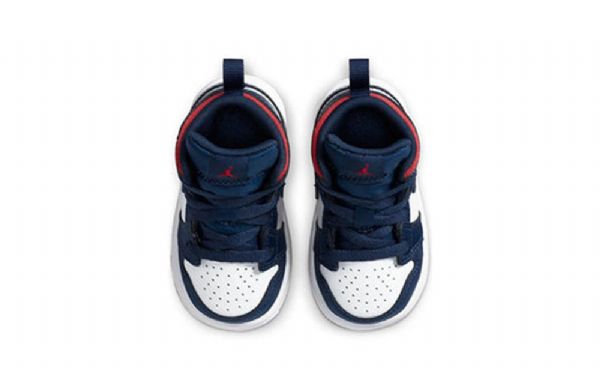Boty Nike Air Jordan 1 Mid Tops Se Td Pro Děti Tmavě Modrá Bílý