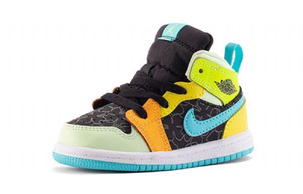 Boty Nike Air Jordan 1 Mid Tops Se Td Pro Děti Vícebarevné