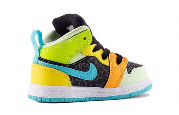 Boty Nike Air Jordan 1 Mid Tops Se Td Pro Děti Vícebarevné