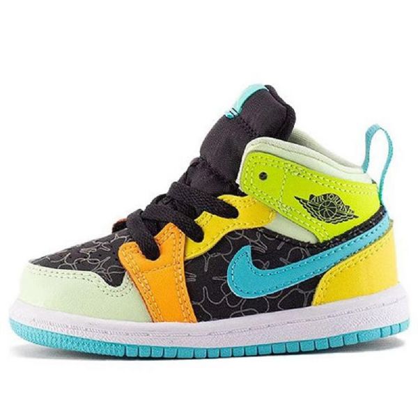 Boty Nike Air Jordan 1 Mid Tops Se Td Pro Děti Vícebarevné